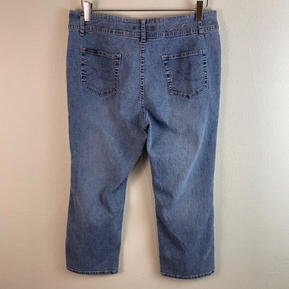 Denim Stretch Cropped Jeans Size 16 1/2 - Picture 7 of 9